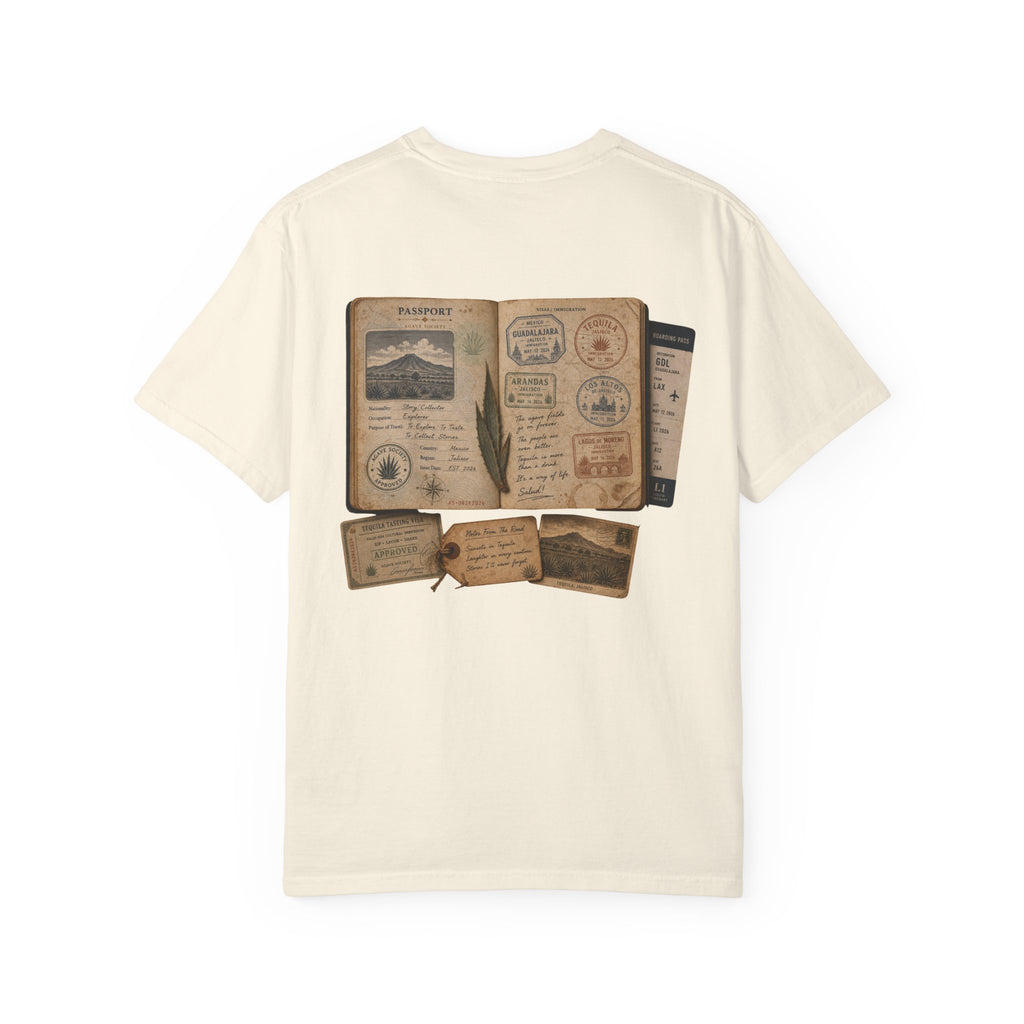 Tequila Passport Graphic T-Shirt — Vintage Adventure Journal Tee