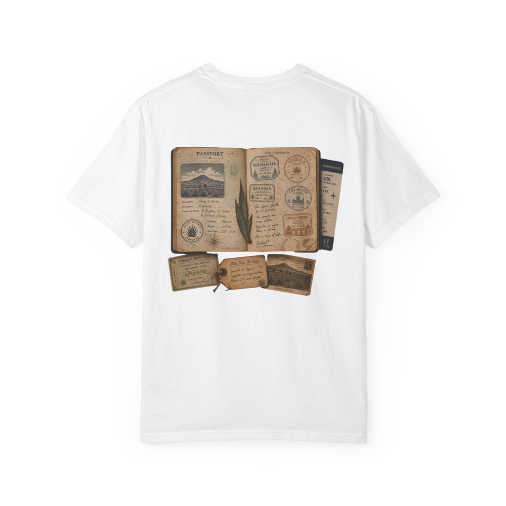 Tequila Passport Graphic T-Shirt — Vintage Adventure Journal Tee