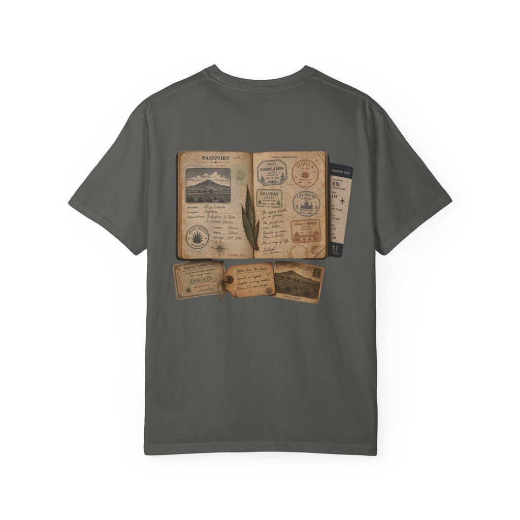 Tequila Passport Graphic T-Shirt — Vintage Adventure Journal Tee